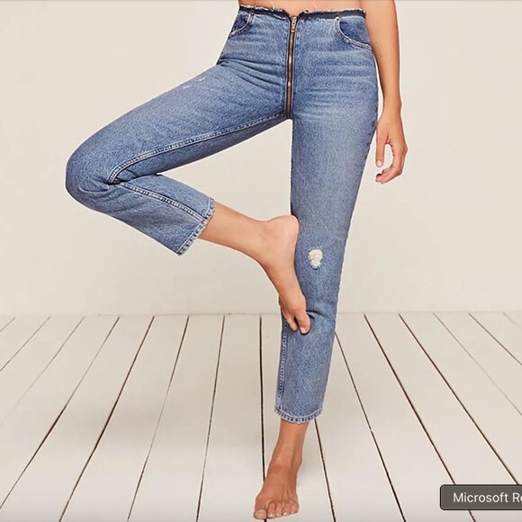 REFORMATION – Zipper Crop Straight Leg Jeans  – Size 27 – Excellent condition - Picture 10 of 10